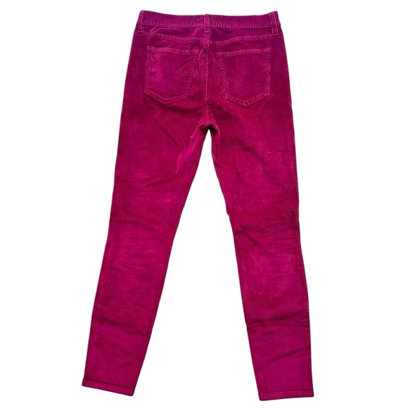 Current/Elliott The Stiletto Corduroy Pant Size 27 Magenta Excellent Condition - Picture 7 of 9